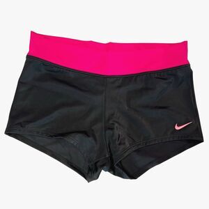 Nike Swim Swimsuit Women's Boy Shorts Size Small Black Pink Swim